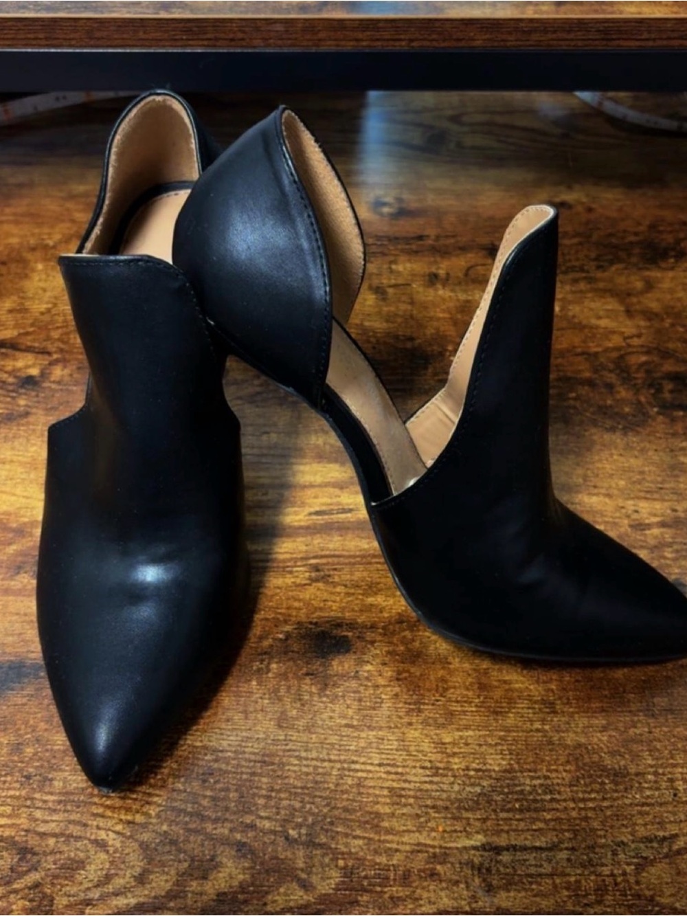 Christian Siriano Black Pointed D'Orsay High Heels